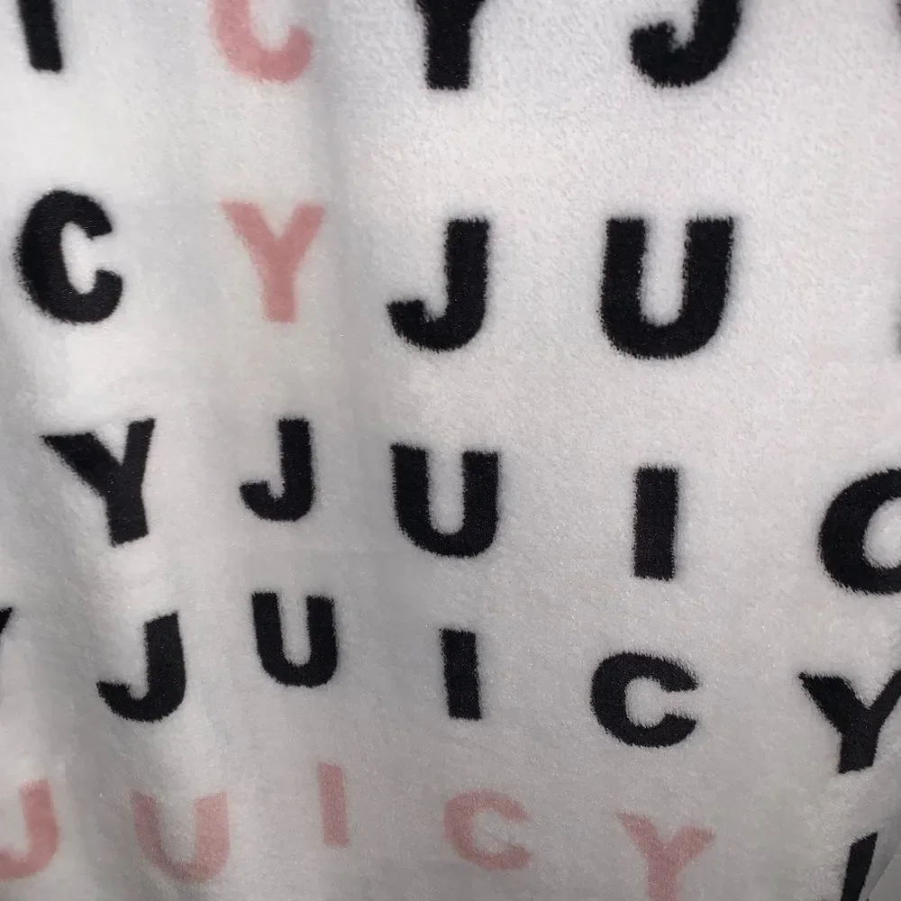 NWT White Juicy Couture Eye Exam Throw Blanket